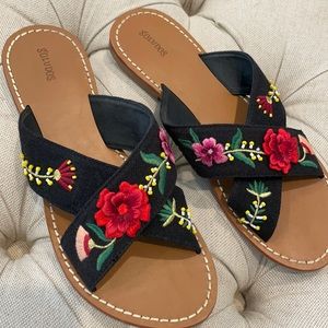 Soludos Embroidered Sandals sz 10